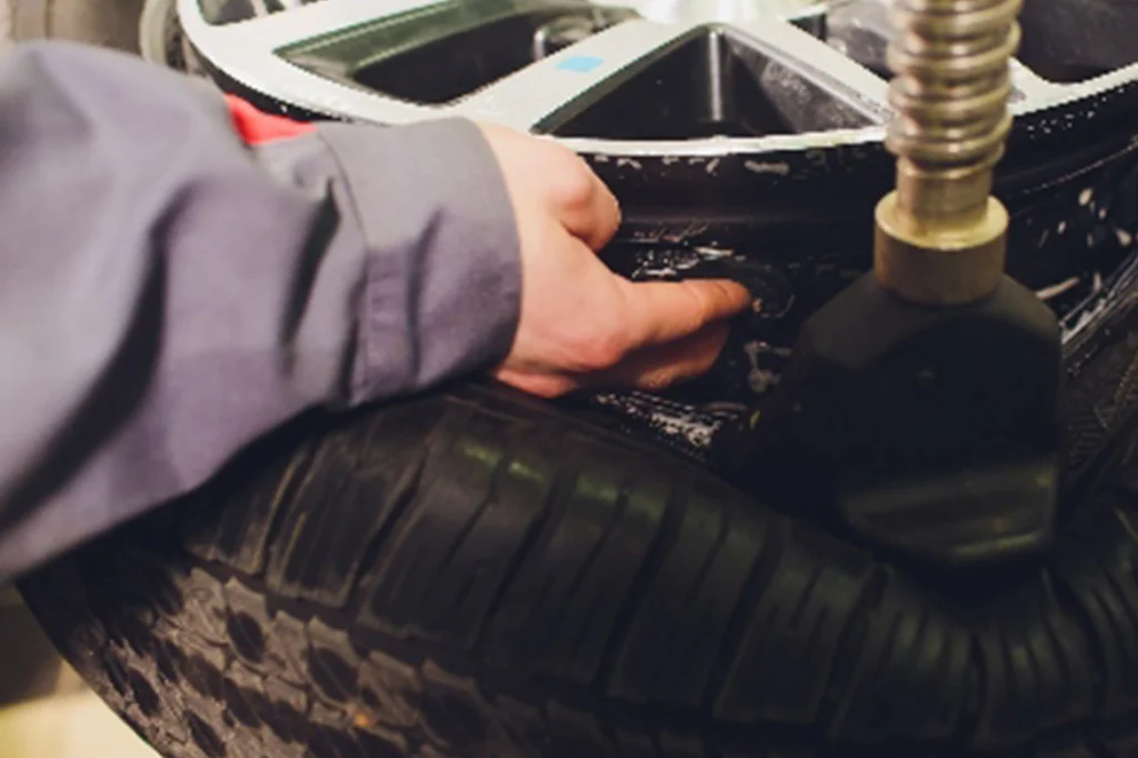 tpms system inside a wheel well